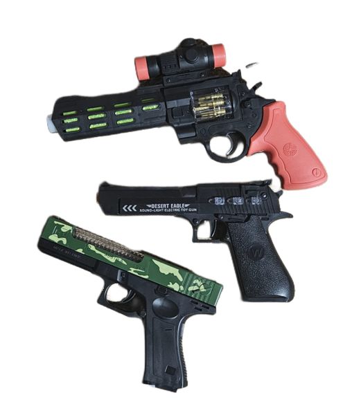 Toy Guns with Sound and Flashlight - 3 Piece