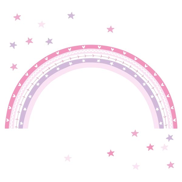 Magic Unicorn Pink-Purple Rainbow Decal