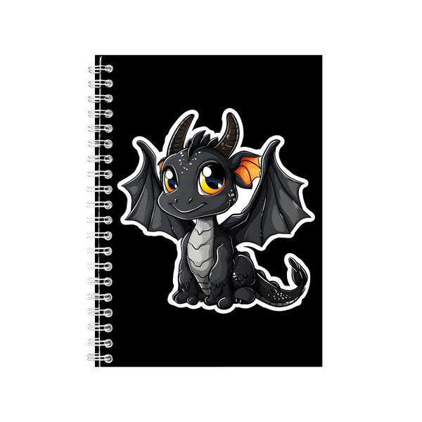 Purple 2 A5 Notebook Spiral Lined Trendy Notepad Dragon Idea 398