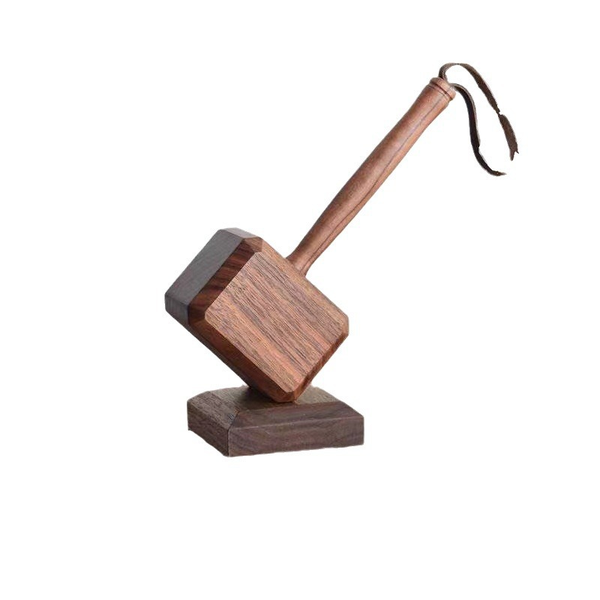 Wooden Thor's Hammer Bottle Opener - Retro Home Bar Magnetic Decor Ornament