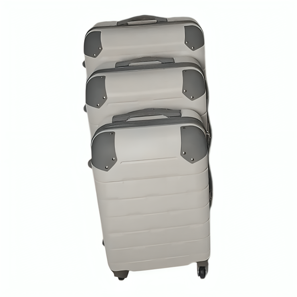 3-Piece Hard Shell ABS Luggage Set - White