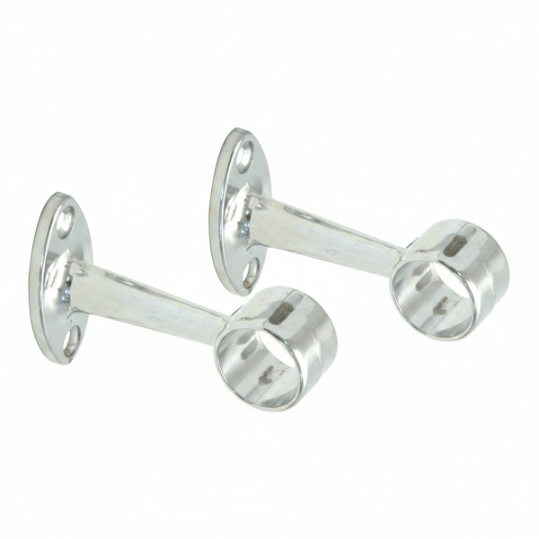 Towel Rail Bracket - 19mm Tube, 2 Piece Set for Bathrooms