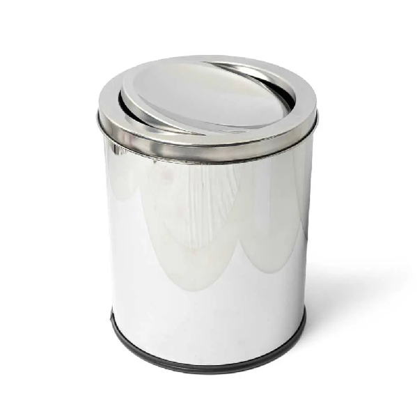 Grace Pack Silver Stainless Steel Swing-Lid Waste Bin 5 L