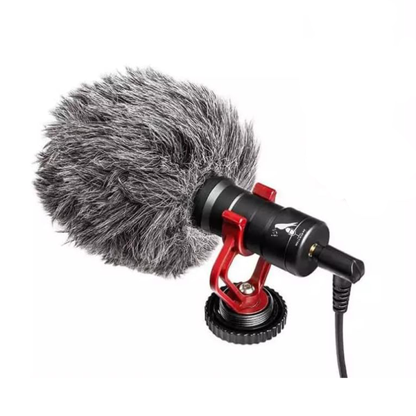 Shotgun Microphone External Action Camera Mic with Vibration Shock Mount
