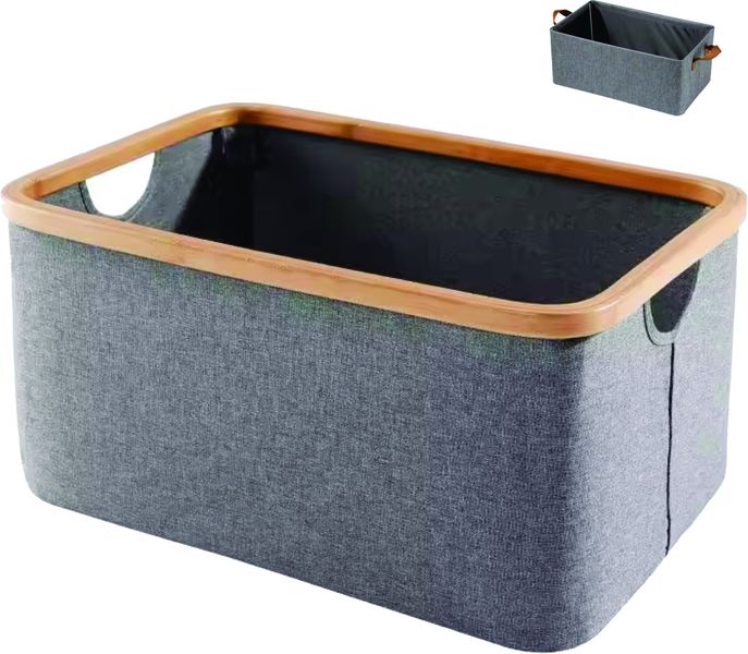 Multifunctional Rectangular Storage Basket for Dirty Laundry with Handles