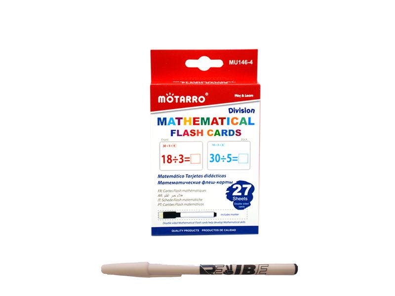 Motarro Children Early Development Division Flash Cards With ReVibe Pen