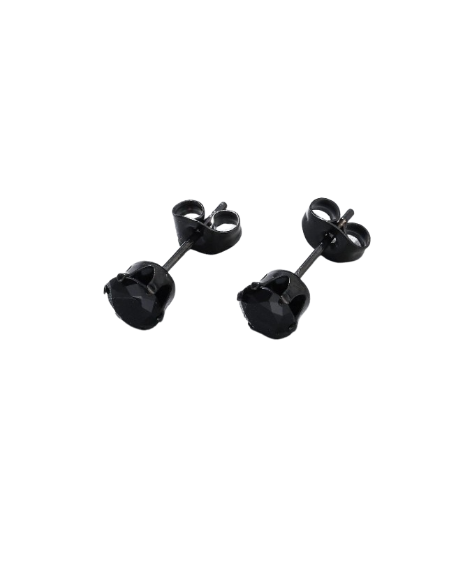 Men s stud earrings by j factor black shop today get it tomorrow