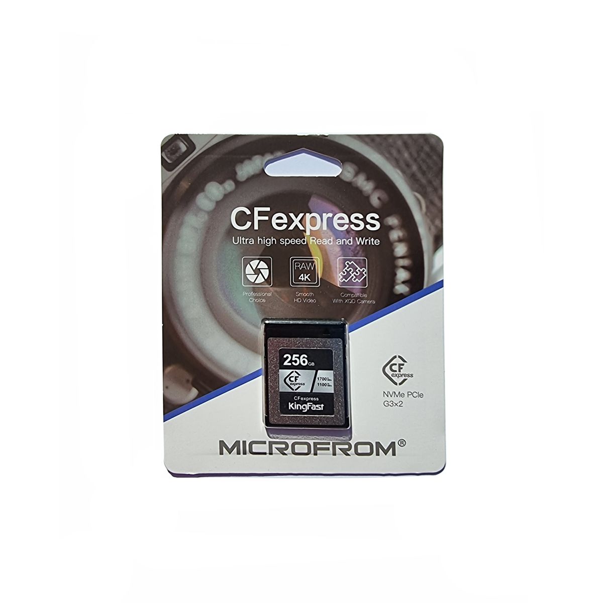 Microfrom 256GB CFexpress Card Type B Compact Flash NVMe pcle gen3 2