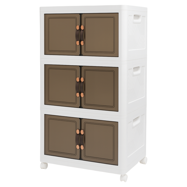 Foldable Storage Box - Stackable Bin with Wheels &amp; Lid