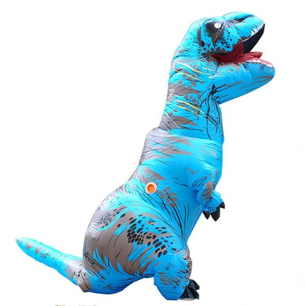 Inflatable T-Rex Costume - Blue