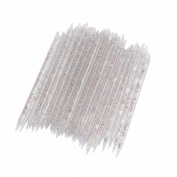 50 Piece Glitter Nail Cuticle Pushers &amp; Manicure Sticks