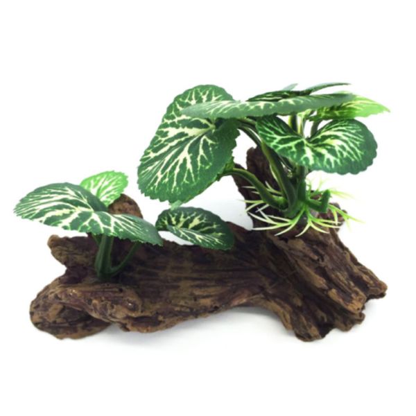 Pet Reptile Aquarium &amp; Terrarium Resin Artificial Log Decoration (13cm)