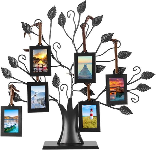 Family Tree Picture Frame Stand, Hanging 6 Photo Picture Frame, Decor Frame