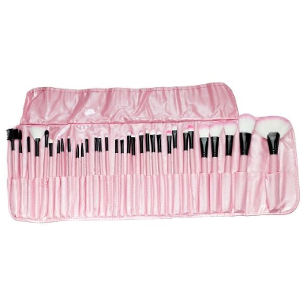 Make Up Brushes in Bag - Pink 32 pIECE
