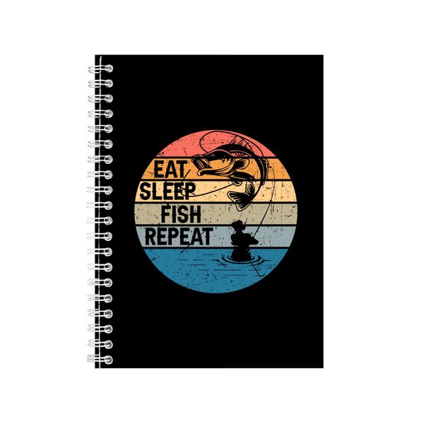 Eat Sleep Fish Repeat Notebook Fishing Gift Idea A4 Notepad 127