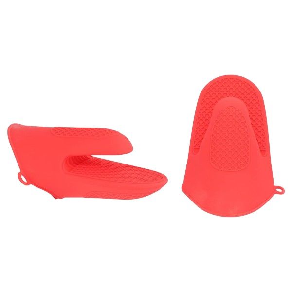 2 Piece - Heat Resistant Silicone Oven Mitts With Non-Slip Grip