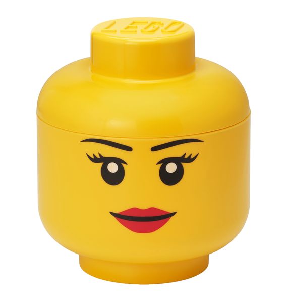 LEGO Storage Head Small - Girl (18.5cm Tall)