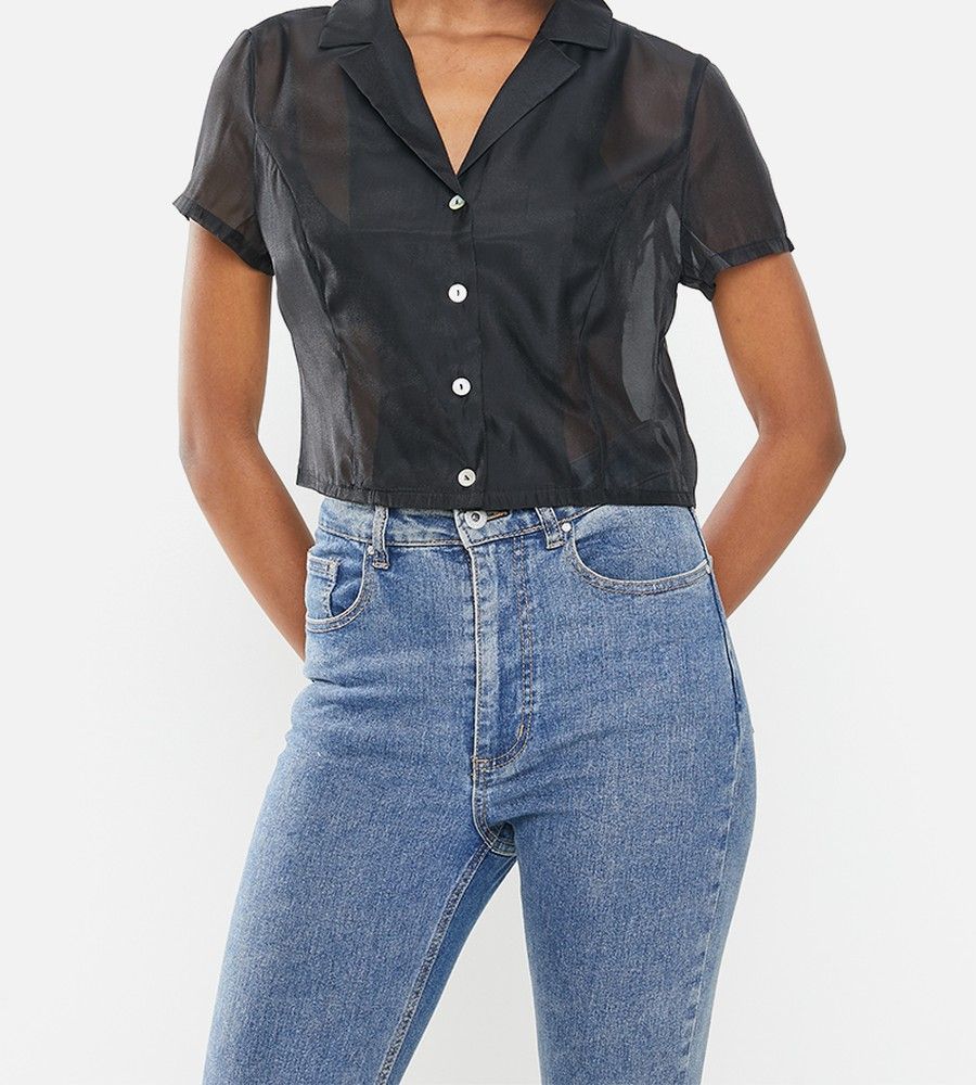 Women's Glamorous Sheila Top - Black Organza | Shop Today. Get it Tomorrow! | takealot.com
