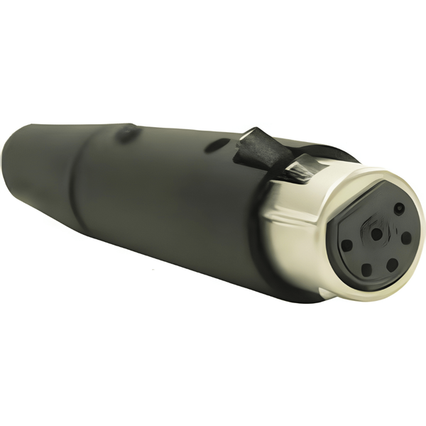 XLR-A6FBAU 6-Pin Inline Female XLR Cable Plug Black Gold-Plated