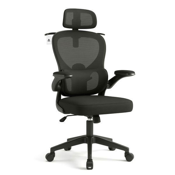 Topika Office Lumbar Chair Ergonomic Desk Chair With Headrest &amp; Armrest