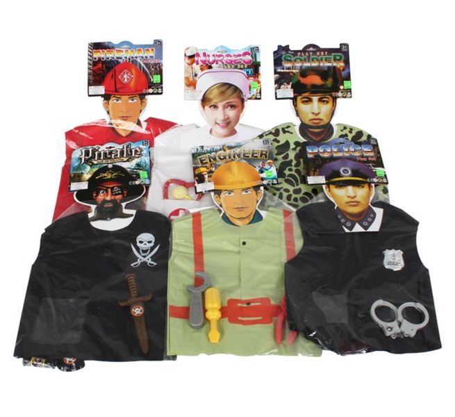 Dress Up Costume plus 3 x Accessories Assorted (6 Pack)