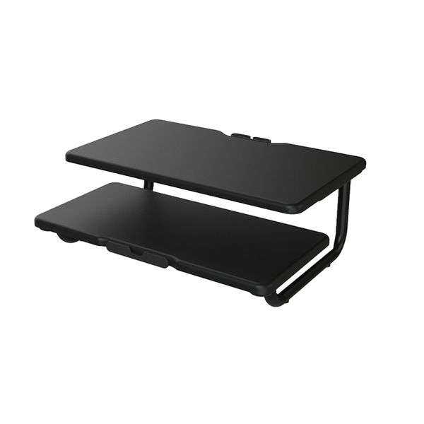 Double Layer Monitor Stand Riser with Cell Phone Holder