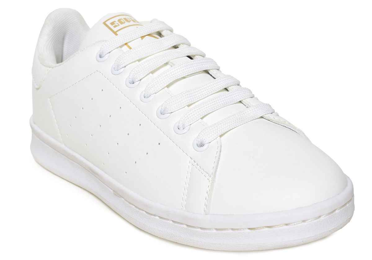 Soviet Ladies Sam Low Cut PU Sneaker - White Mono | Buy Online in South ...