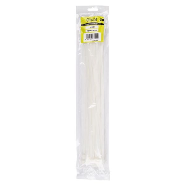 Bulk Pack x 5 Nexus - 20 Clear Cable Ties - 7.2 x 40cm