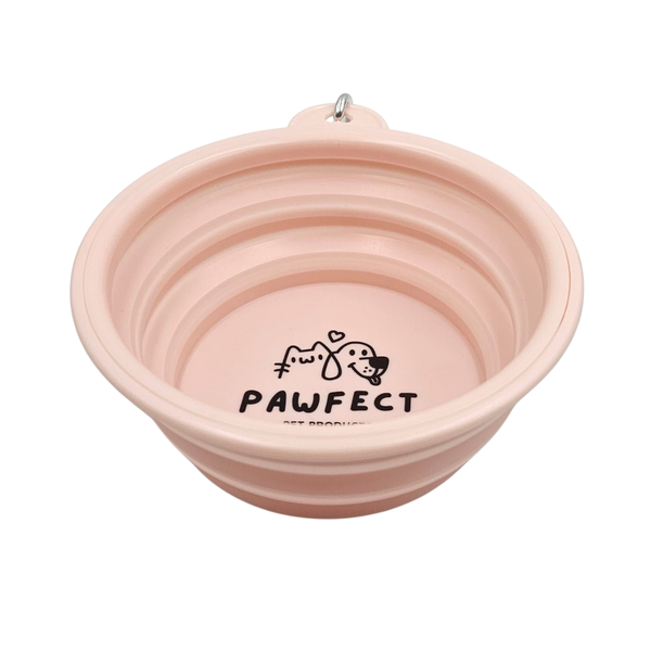 Pawfect - Collapsible Silicone Pet Bowl + Carabiner Clip