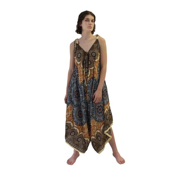 SKA VV Tie Shoulder Umbrella Jumpsuit