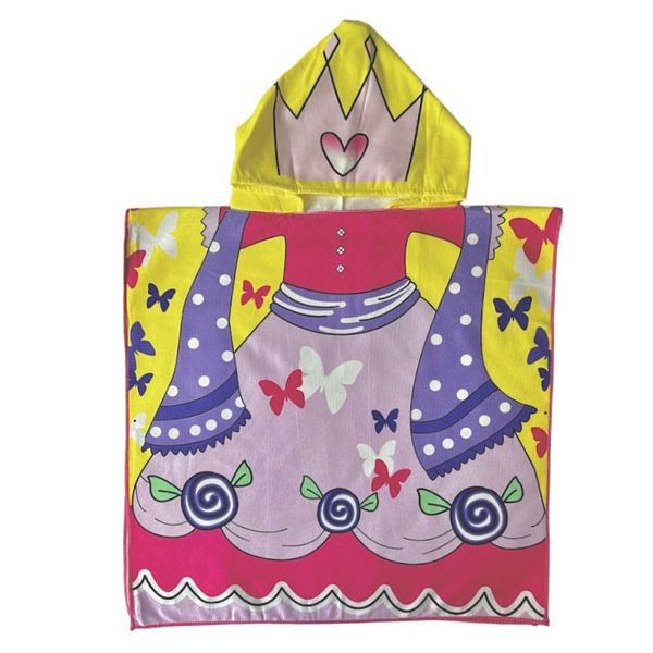 Kids Hooded Swim Towel Pink Girl