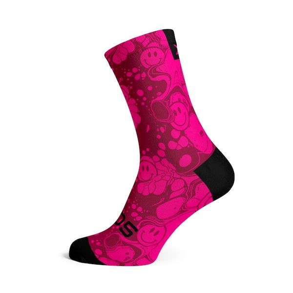 Sox Footwear Neon Slide Pink Crew Socks