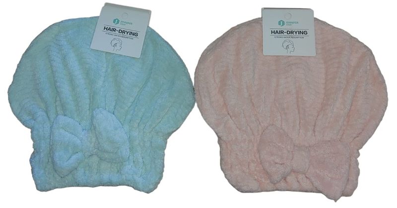 Hair Wrap Bowknot Turban Towels - Value Pack (2)