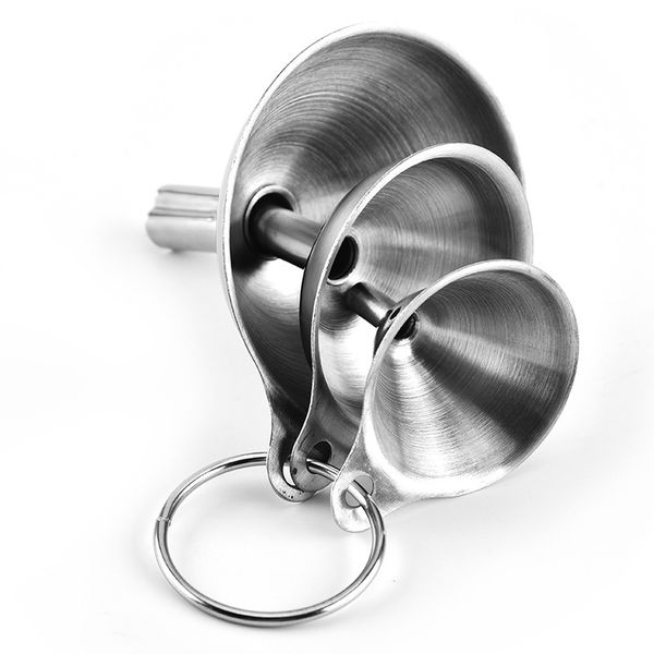 Pruchef- Set of 3 Stainless Steel Funnels - Silver