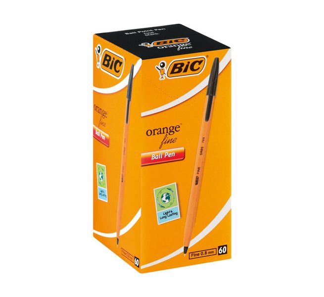 BIC Orange Ballpoint Pens Black 60-Pack