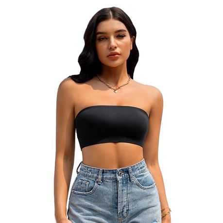 Women's Strapless Bralette Seamless Wireless Bandeau Bra Crop Tube Top -  Pack of 2, Shop Today. Get it Tomorrow!