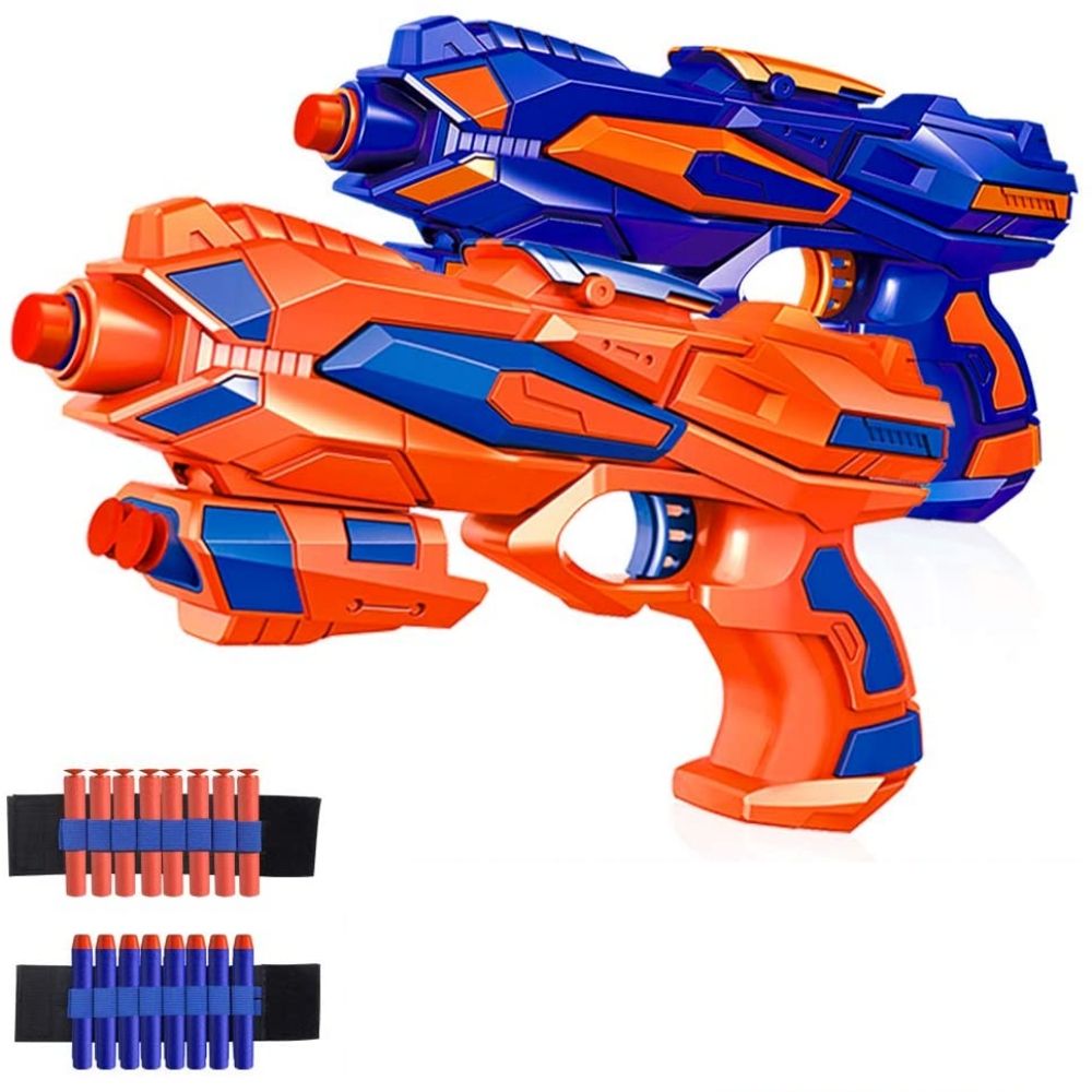 Playful Panda 2 Pack Dual Foam Dart Gun Set With 60 Foam Bullets Shop
