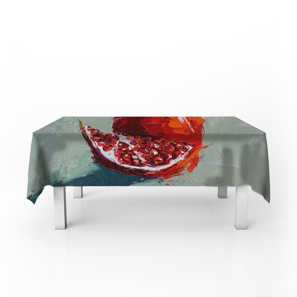 Close Up Pomegranate By Juanette Menderoi Rectangle Tablecloth
