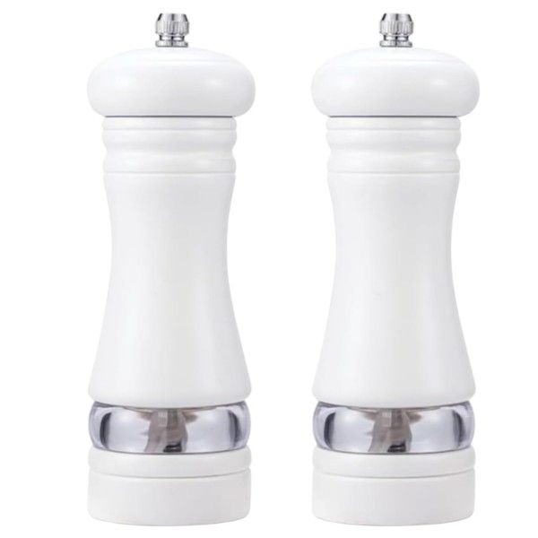 2 Piece Wooden Salt &amp; Pepper Grinder Set