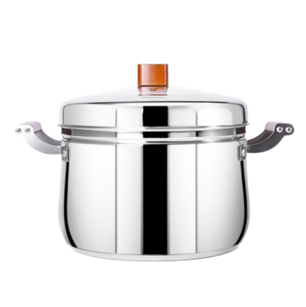 67-69-20 26cm Stainless Steel Steamed Rice Pot with Dual Handles