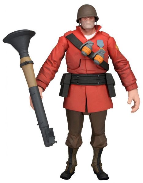 NECA Team Fortress 2: 7" The Soldier Ultra Deluxe Action Figure (Red)