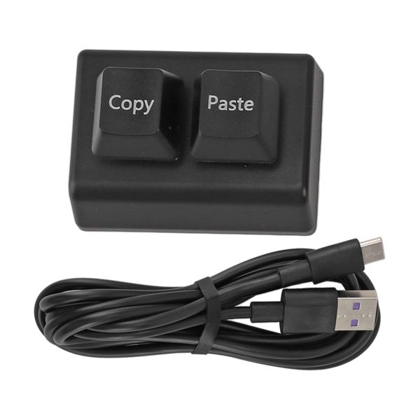 2 Key Programmable Pad Red Switch, USB C, Copy/Paste