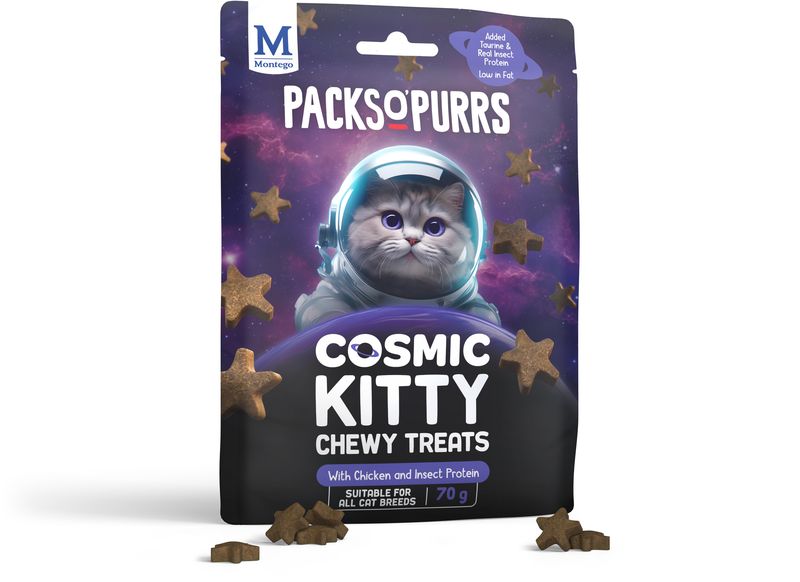 Montego Packs O' Purs - Chicken &amp; Insect Protein Treats 70 g (Pack of 10)