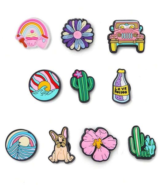10 Pieces Cool Vibes Shoe Decor