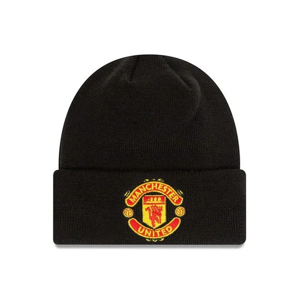 Manchester United FC Youth Black Cuff Knit Beanie
