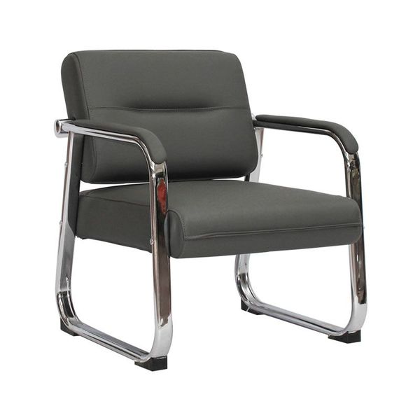 Ken 1-Seater Visitor's Office Chair - Grey/Brown 044