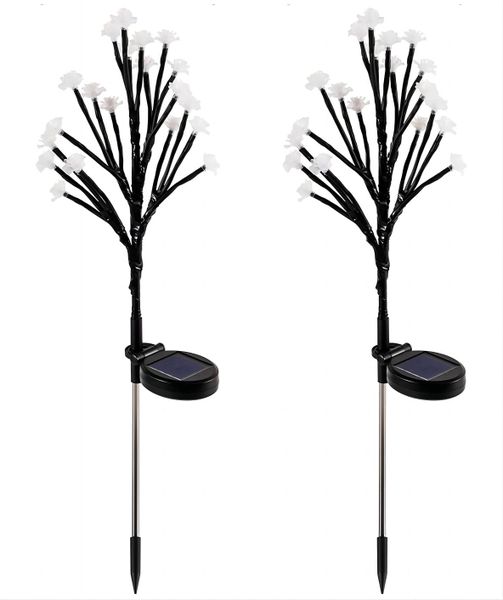 Outdoor Solar Garden Lights 20 LED Multi-Color Solar Sakura Lights - 2 Pack