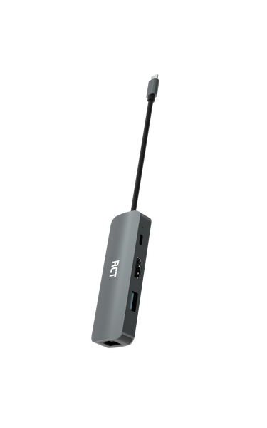 RCT SD-4 USB-C 4-in-1 Hub | HDMI 4K | Gigabit LAN | 100W PD