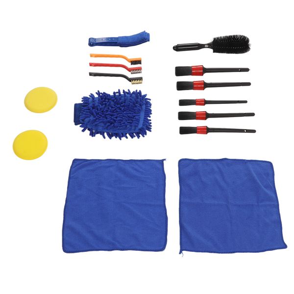Professional Car Detailing Brush Set 15pcs