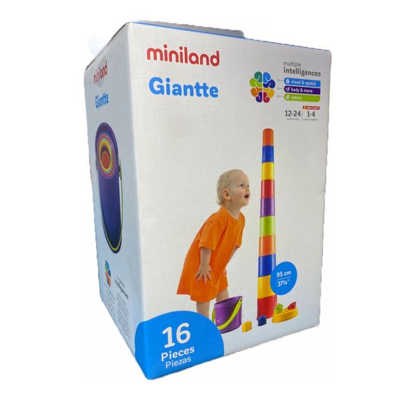Miniland Giantte - Stacking Cups Game Set for Kids